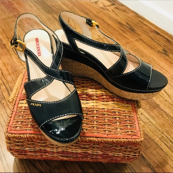 prada cork wedge